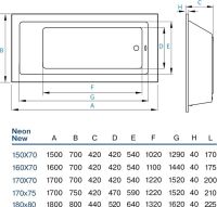 Ванна акриловая Koller Pool Neon New 180х80 NEONNEW180X80