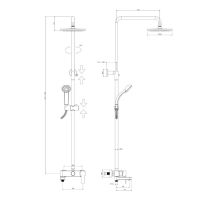 Душова система Paffoni Blu хром ZCOL632CR