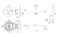 Душевая система скрытого монтажа Paffoni Compact box сталь KITCPT018ST