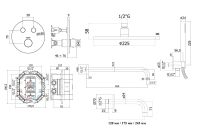Душова система прихованого монтажу Paffoni Shower черний матовий KITLIQ019NO225