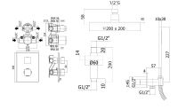 Душова система прихованого монтажу Paffoni Shower хром KITLEQ518CR