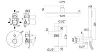 Душевая система скрытого монтажа Paffoni Shower матовый белый KITLIG015BO120