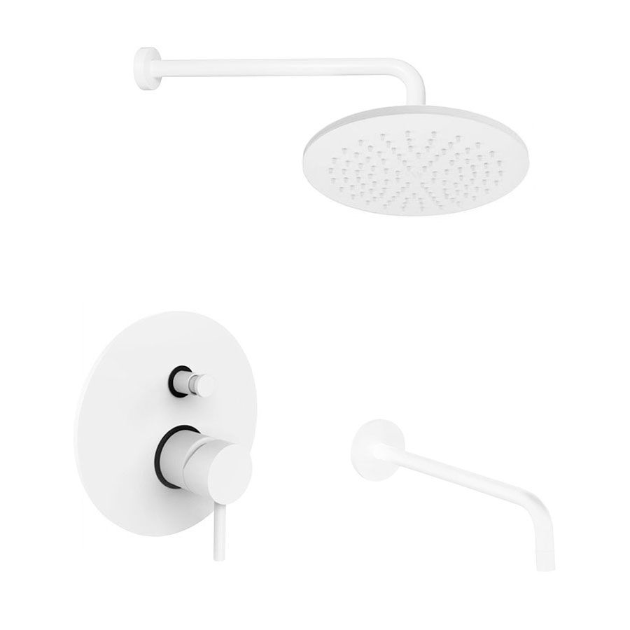 Душова система прихованого монтажу Paffoni Shower білий матовий KITLIG015BO225/248