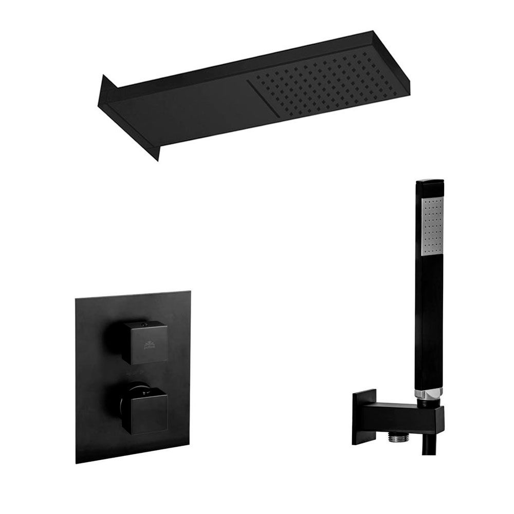 Душова система прихованого монтажу Paffoni Cascade Shower чорний матовий KITLEQ519NO/M520