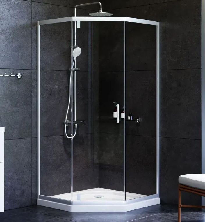 Душова кабіна Am.Pm Gem 90x90 (профіль — хром, скло — прозоре) W90UG-405-9090-MT