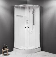 Душовий бокс Am.Pm X-Joy 90x90 (Профіль - сатин, скло - прозоре) W94C-401-090MT