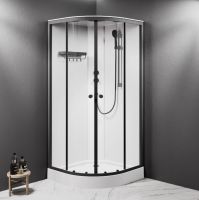 Душовий бокс Am.Pm X-Joy 90x90 (Профіль - чорний, скло - прозоре) W94C-401-090BT