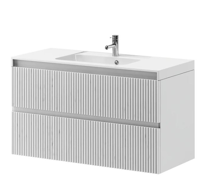 Тумба подвесная Koller Pool Line 100 см белый матовый LN0983WHITE с умывальником