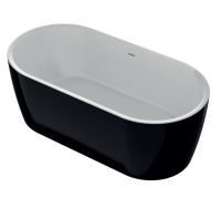 Ванна акрилова Koller Pool PureLine 160x80 чорна/біла 0266251501
