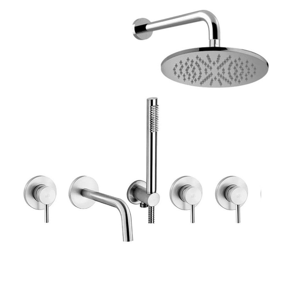 Душова система прихованого монтажу Paffoni Shower сталь KITLIG011ST/225