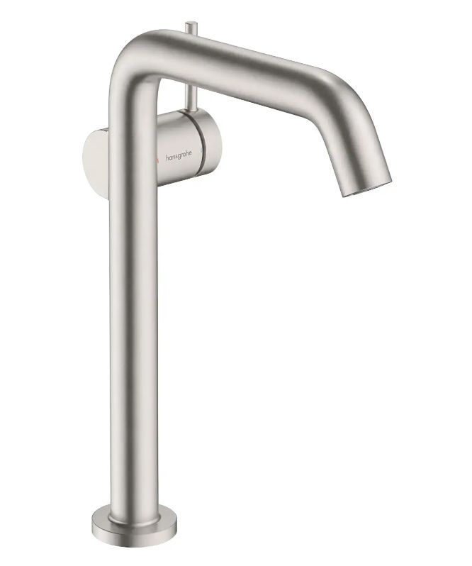 Змішувач для раковини Hansgrohe Tecturis S 240 Fine CoolStart сатин 73373800 з донним клапаном Push-Open