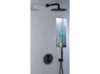 Душевая система скрытого монтажа Paffoni Shower черный матовый KITLIQ018NO