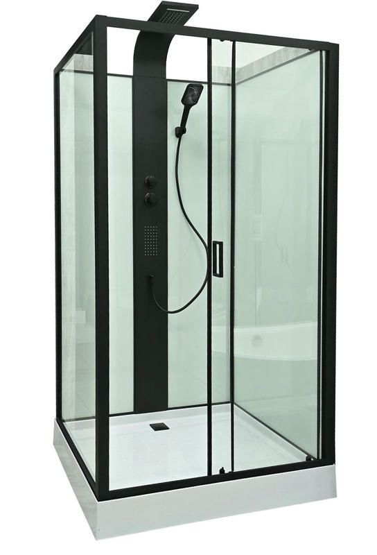 Душовий бокс Veronis 120x90 (Профіль - чорний, скло - прозоре) BN-11-120
