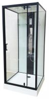 Душовий бокс Veronis 90х90х220 (Профіль - чорний, скло - прозоре) BKN-9-90