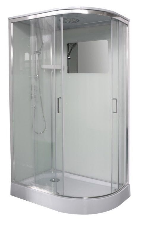 Душовий бокс Veronis 120x80 (Профіль - хром, скло - прозоре) BN-3-120 (L)