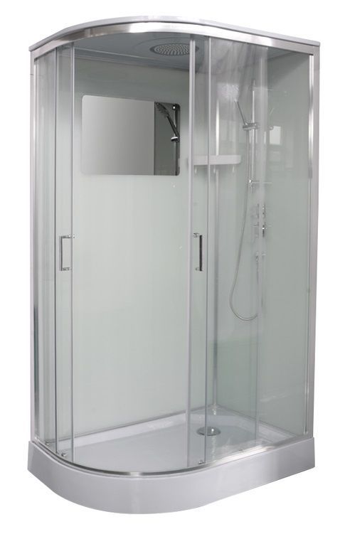 Душовий бокс Veronis 120x80 (Профіль - хром, скло - прозоре) BN-3-120 (R)