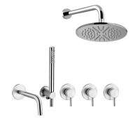 Душова система прихованого монтажу Paffoni Shower сталь KITLIG011ST/225