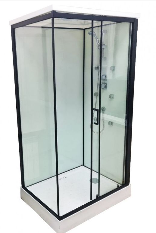 Душовий бокс Veronis 120x80 (Профіль - чорний, скло - прозоре) VE-BN812R
