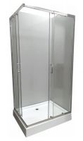 Душова кабіна Veronis FLEX-7-14 90-100х70-80 см (Профіль - хром, скло - прозоре) без піддона