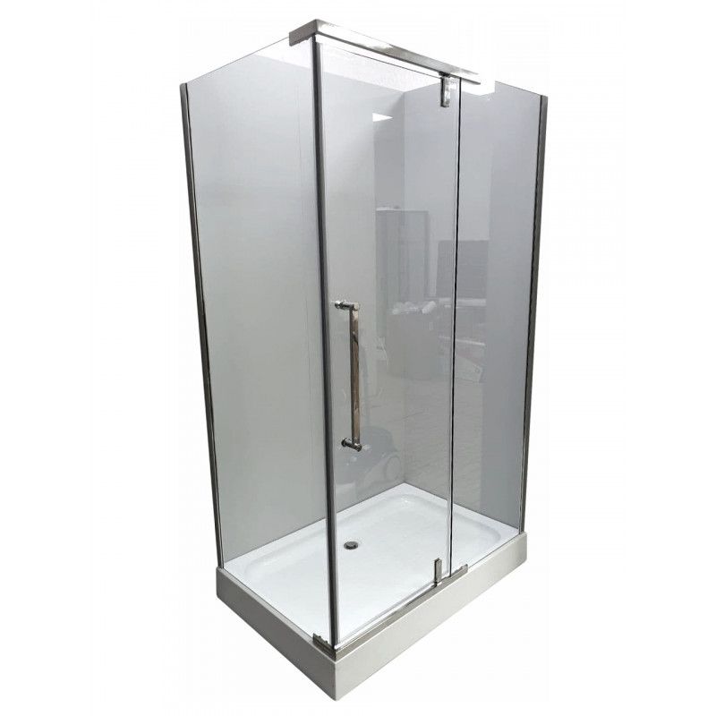 Душова кабіна Veronis 120x80 (Профіль - хром, скло - прозоре) KN-8-11 з піддоном