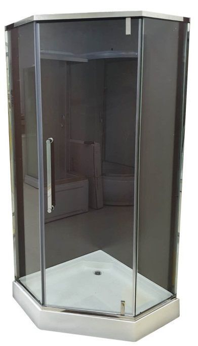 Душова кабіна Veronis 90x90 (Профіль - хром, скло - прозоре) KN-16-00 з піддоном