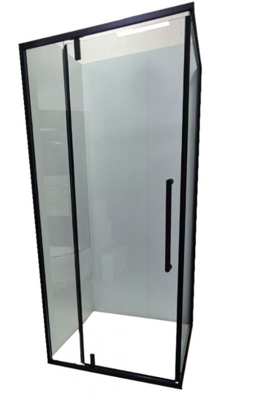 Душова кабіна Veronis 90x90 (Профіль – чорний, скло – прозоре) KN-16-09 без піддону