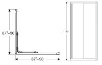 Душова кабіна Geberit Geo 90х90 (Профіль - хром, скло - прозоре) 560.122.00.2