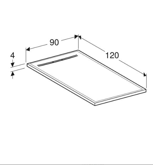 Душевой поддон Geberit Sestra 120x90 серый 550.265.00.2