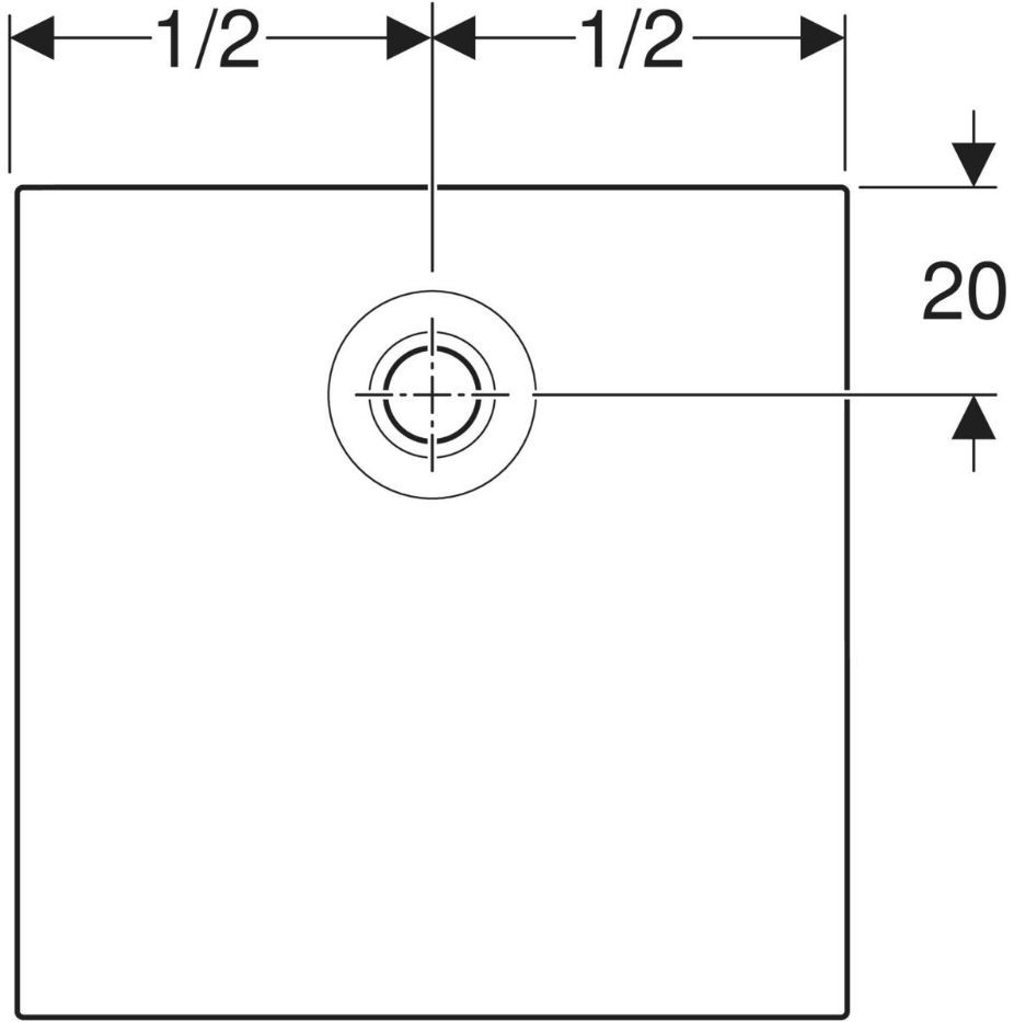 Піддон для душу Geberit Nemea 90x90 білий глянцевий 550.571.00.1
