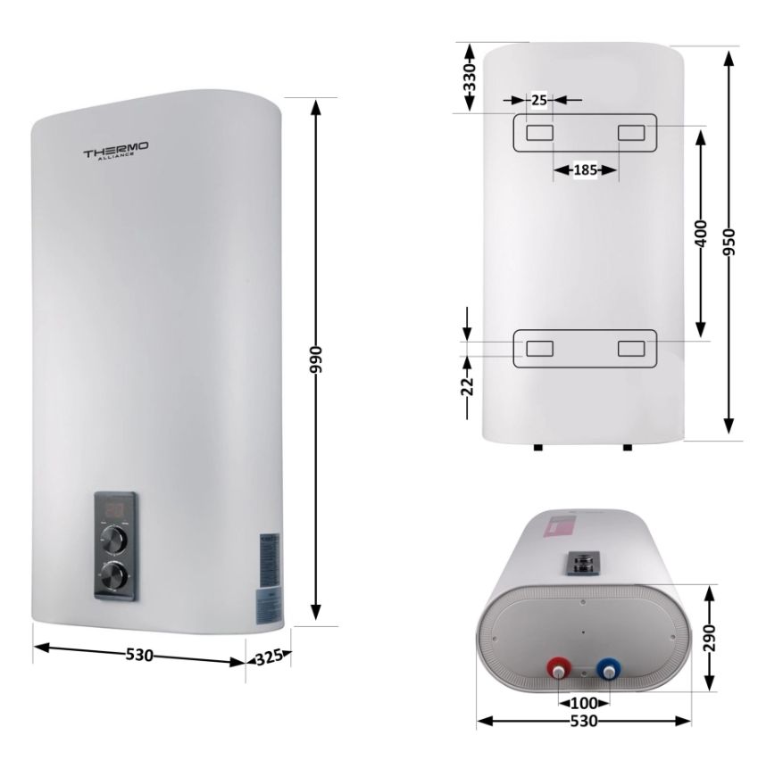 Водонагреватель накопительный Thermo Alliance Neptun 80 л DT80V20G(PD)-D/2