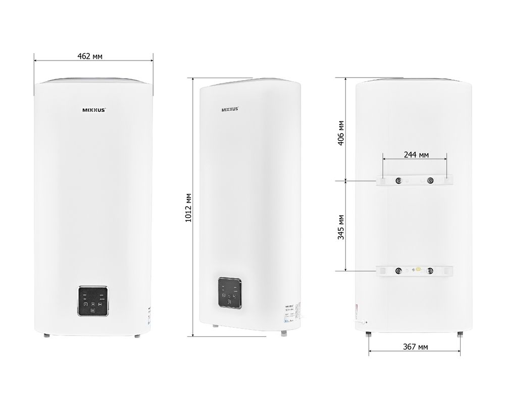 Водонагрівач накопичувальний Mixxus EWH-10050 Flat Dry 50 л WH0597