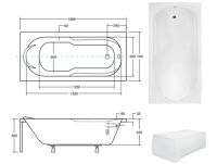 Ванна акрилова Besco Bona 170x70 #WAB-170-PK