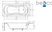 Ванна акрилова Besco Aria 170x70 #WAA-160-PA