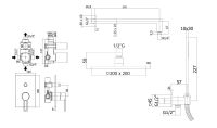 Душова система прихованого монтажу Paffoni Shower хром KITRIN015CR