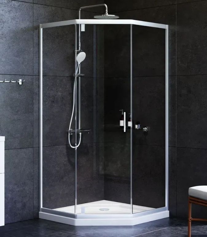 Душова кабіна Am.Pm Gem 90x90 (профіль — хром, скло — прозоре) W90UG-405-9090-MT