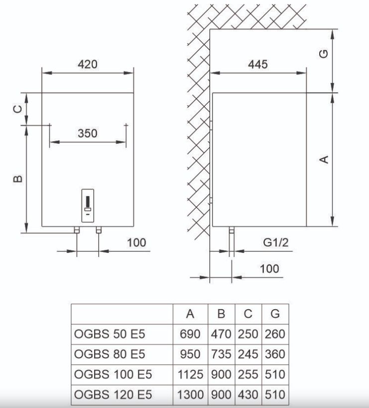 Водонагреватель накопительный Tiki 50 л Supr SD 50V9 700089