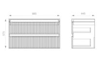 Тумба подвесная Koller Pool Line 100 см белый матовый LN0983WHITE с умывальником