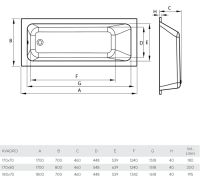 Ванна акрилова Koller Pool Kvadro 170x70 1210260130