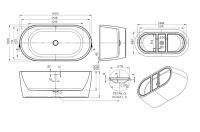 Ванна акрилова Koller Pool PureLine 160x80 0266250101