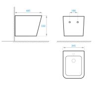 Біде підвісне Koller Pool Cube 1504580198