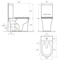 Унітаз підлоговий Koller Pool Dakota Rimless 1805550199 з бачком та сидінням Soft Close