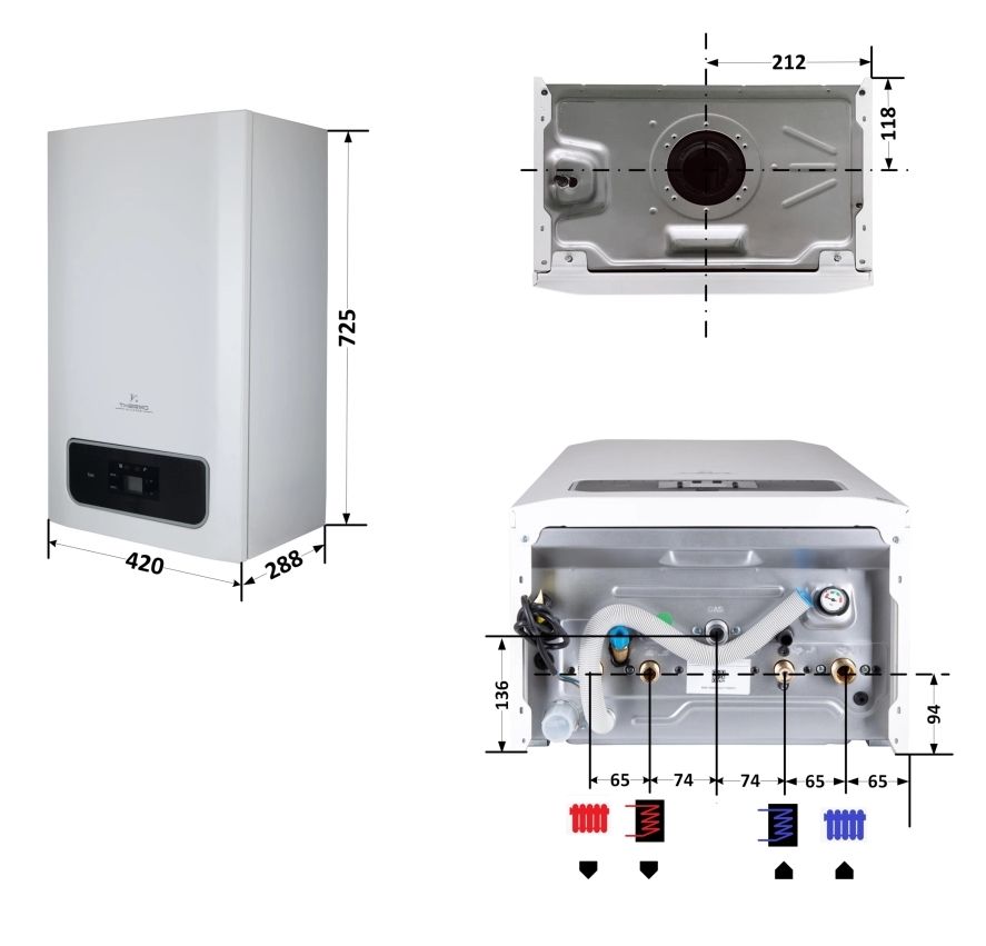 Котел газовый двухконтурный Thermo Alliance Ewa System 28 кВт KM1028000101005911