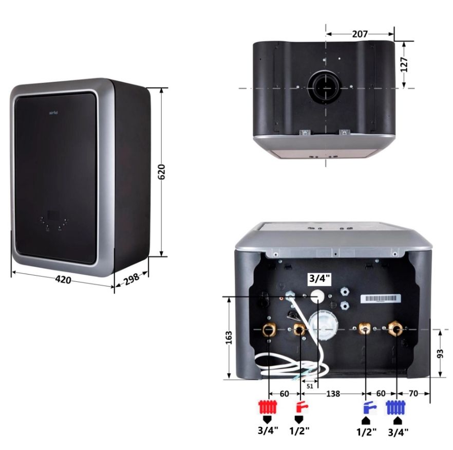Котел газовий двоконтурний Airfel Maestro 24 кВт AIRFELDIGIFELMAESTRO24