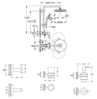 Душова система Grohe Vitalio Comfort QuickFix хром 2698540961BF з набором аксесуарів