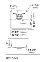 Кухонная мойка Kraus Dex Radiant Pearl нержавеющая сталь KD1US17B