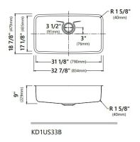 Кухонна мийка Kraus Dex з нержавіючої сталі KD1US33B