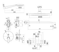 Душевая система скрытого монтажа Paffoni Light хром KITOG015CR-031