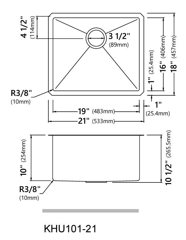 Кухонна мийка Kraus Precision з нержавіючої сталі KHU101-23