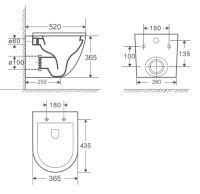 Унітаз підвісний AquA PooL Origin Round M Vortex Ultra Clean 88OR520T03 із сидінням Soft Close