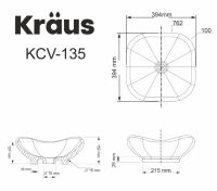 Раковина накладная Kraus Elavo 39 см KCV-135